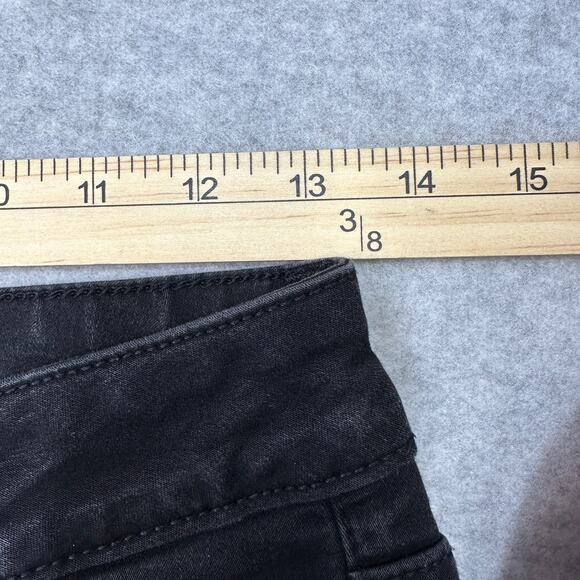 Tahari Jeans WMNS 6/28 High Rise Washed Black Straight Leg Stretchy Zip Button - Picture 7 of 10